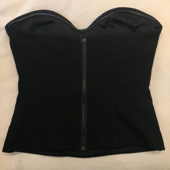 Black Sequin Strapless Bustier - Picture 2 of 4